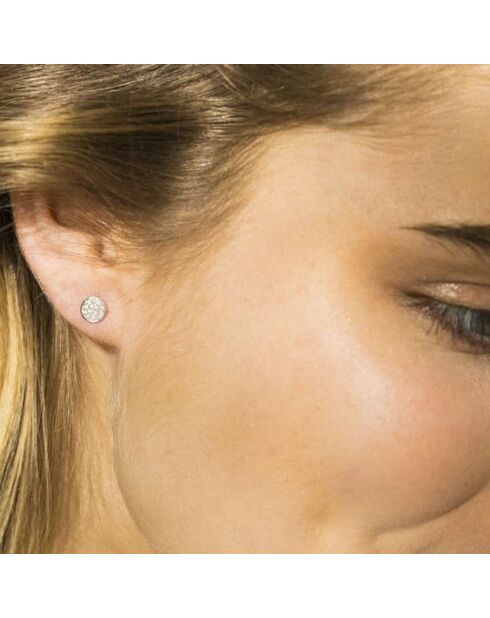 Pendientes Sucria con diamantes en oro blanco de 0,15 quilates