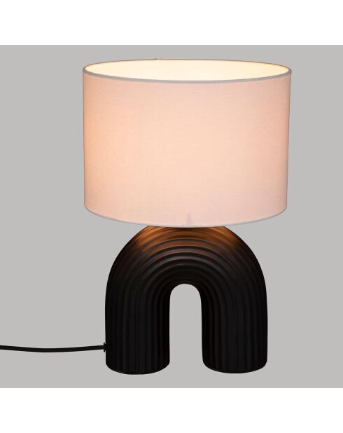 Lampe à poser Eidel noir/blanc - L.27xP.27xH.40.5 cm