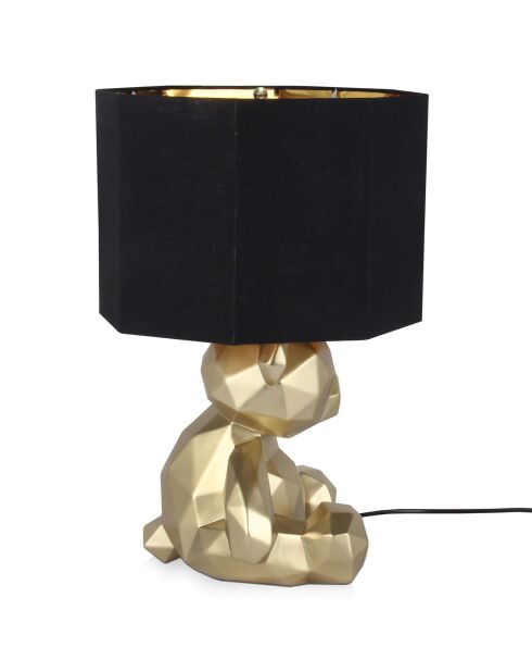Lampe Ourson à Facettes dorée - 53x32x32 cm