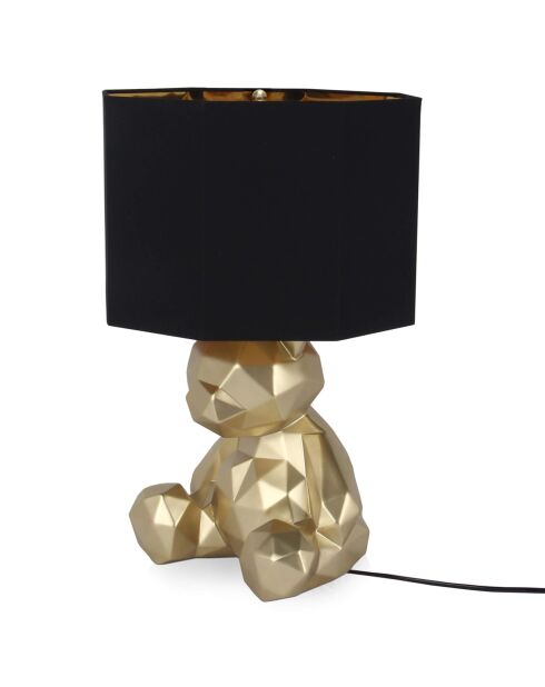Lampe Ourson à Facettes dorée - 53x32x32 cm