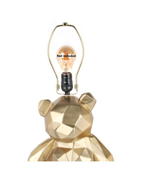 Lampe Ourson à Facettes dorée - 53x32x32 cm