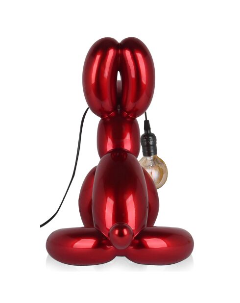 Lampe Chien Ballon Assis rouge - 46x31x50 cm
