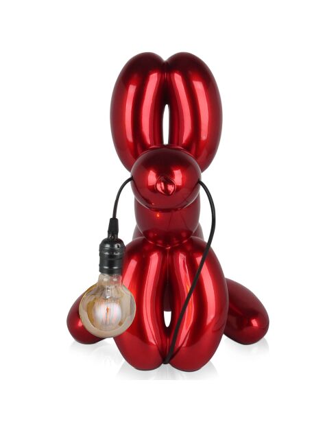 Lampe Chien Ballon Assis rouge - 46x31x50 cm