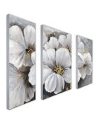 Peinture Pivoines grise - 80x120 cm