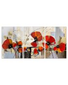 Peinture Coquelicots rouge - 150x75 cm