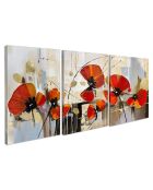 Peinture Coquelicots rouge - 150x75 cm