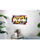 Tableau Lame Pop Art multicolore - 40x70 cm