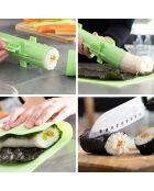 Set de sushi avec recettes Suzooka vert - 3 pièces