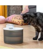 Fontaine pour chats rechargeable avec détecteur Refopet blanc/gris