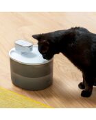 Fontaine pour chats rechargeable avec détecteur Refopet blanc/gris