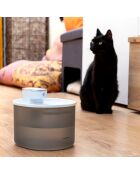 Fontaine pour chats rechargeable avec détecteur Refopet blanc/gris