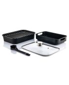 Friteuse sans huile avec grill et accessoires Air Fryer Fryinn 12-in-1 noir/acier - 6L 3400W