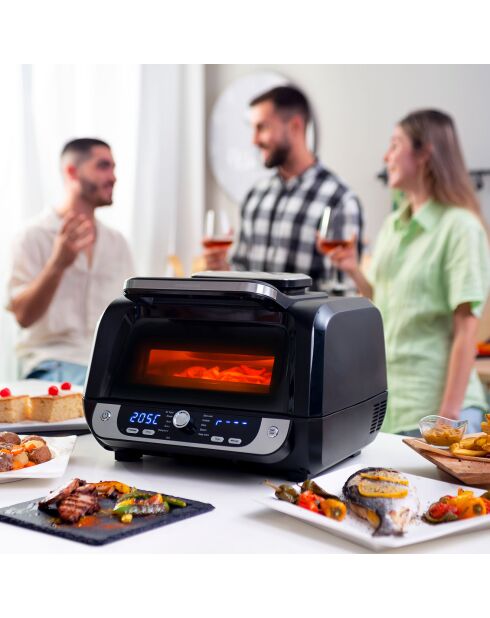 Friteuse sans huile avec grill et accessoires Air Fryer Fryinn 12-in-1 noir/acier - 6L 3400W