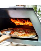 Four à pizza à pellets avec accessoires Pizzahven noir/acier - 80x81x42 cm