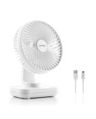 Ventilateur de bureau rechargeable Fanrec blanc - 13.3W