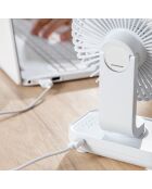 Ventilateur de bureau rechargeable Fanrec blanc - 13.3W