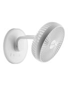 Ventilateur de bureau rechargeable avec LED FanLed blanc - 4W