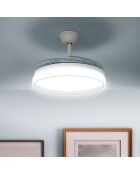 Ventilateur de plafond avec lumière LED et 4 pales rétractables Blalefan blanc/transparent - 72W