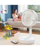 Ventilateur rechargeable pliable 3 en 1 Fandle blanc - 7200 mAh