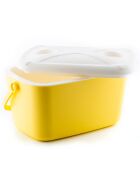 Glacière rigide portable Lilty 15L jaune/blanc - 29x25x43 cm