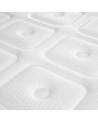 Matelas à mémoire de forme et ressorts Montesquieu blanc/bleu - 140x190 cm