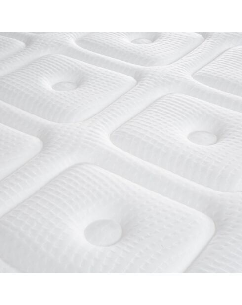 Matelas à mémoire de forme et ressorts Montesquieu blanc/bleu - 140x190 cm
