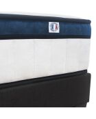 Matelas à mémoire de forme et ressorts Montesquieu blanc/bleu - 140x190 cm