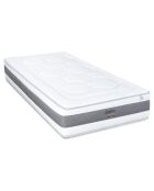 Ensemble matelas Sublime & sommier blanc/gris/noir - 90x200 cm