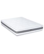 Matelas à mémoire de forme et mousse Sublime blanc/gris - 180x200 cm