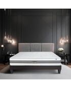 Ensemble matelas Sublime & sommier blanc/gris/noir - 90x200 cm