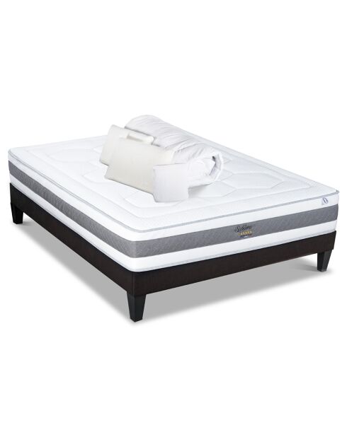 Pack prêt-à-dormir Sublime blanc/gris - 180x200 cm