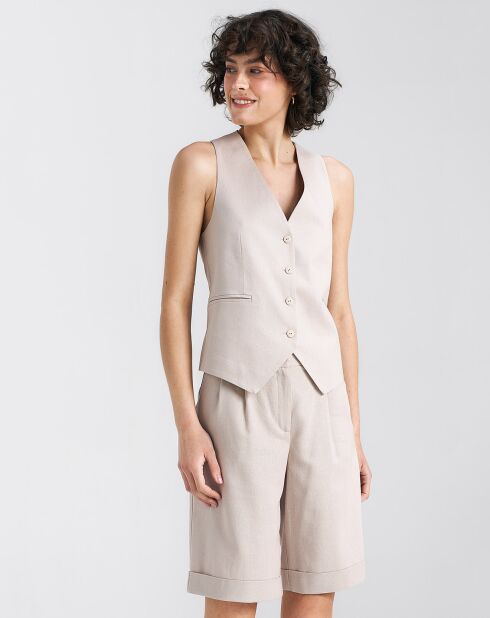 Chaleco Pauline beige