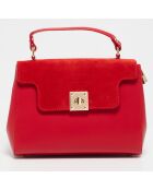 Sac bandoulière en Cuir Selya rouge - 28x20x11 cm