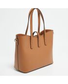 Sac à main en Cuir Cecil camel - 31x26.50x13.5 cm