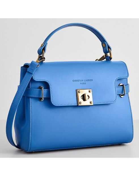 Sac à main en Cuir Swang bleu    - 28x20x11 cm