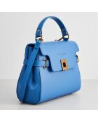 Sac à main en Cuir Swang bleu    - 28x20x11 cm