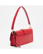 Sac porté épaule en Cuir Hazel rouge - 24.5x12.5x5 cm