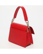 Sac bandoulière en Cuir Adriana rouge - 21.5x16x10 cm