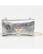 Sac bandoulière en Cuir Ivy argenté foncé - 23x12.5x2 cm