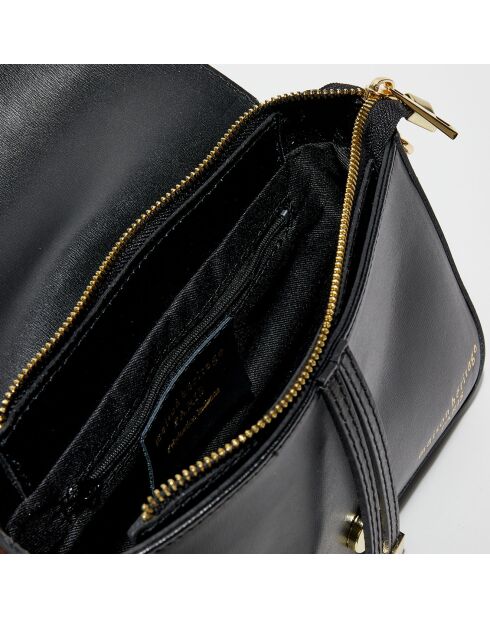 Sac bandoulière en Cuir Aela Box noir - 22.5x15x7 cm