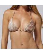 Haut de maillot de bain Jeri marron