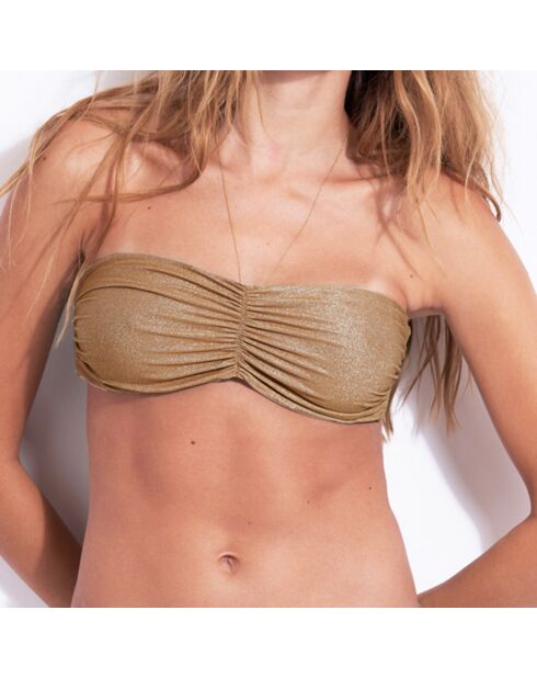 Wendbares Badeanzugoberteil Julie, goldfarben