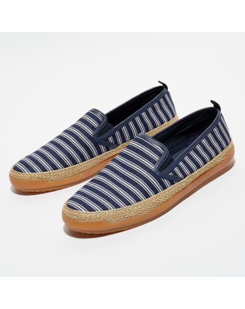 Espadrilles Mondello bleu royal/gris pâle