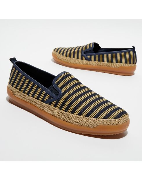 Donkerblauwe en donkergele espadrilles van Mondello