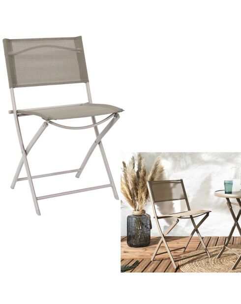 Chaise Elba beige - 46x80x50 cm