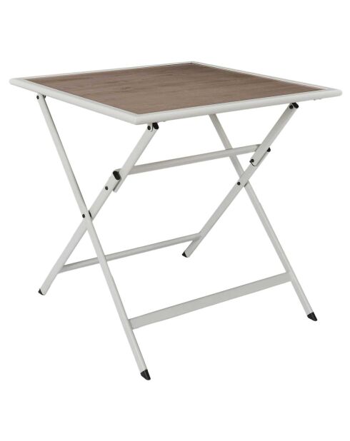 Table en métal beige - 70x71x70 cm