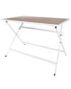 Table en métal beige - 110x71x70 cm