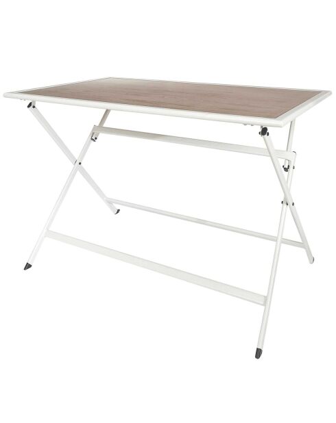 Table en métal beige - 110x71x70 cm