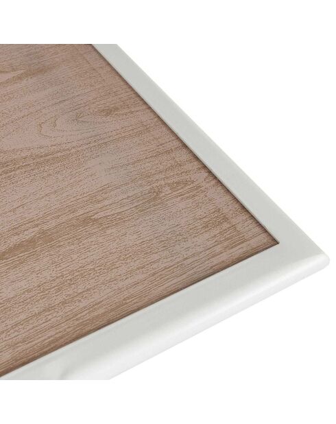 Table en métal beige - 110x71x70 cm