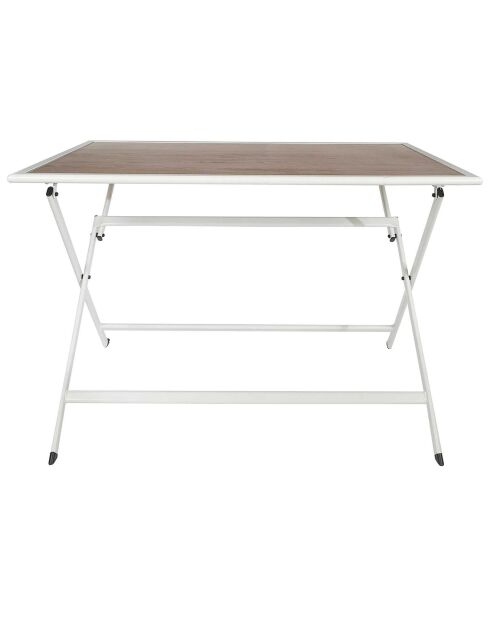 Table en métal beige - 110x71x70 cm